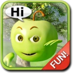 talking green apple android application logo